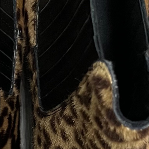 J Crew Leopard Calf Hair Ankle Booties With 2” Heel Sz 5 Worn Once - Picture 9 of 9